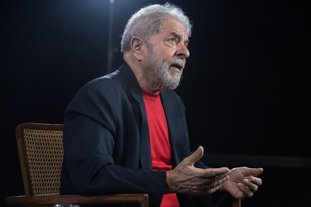 Lula habla con la AFP en el Instituto Lula de Sao Paulo, en Brasil, el 1 de marzo de 2018