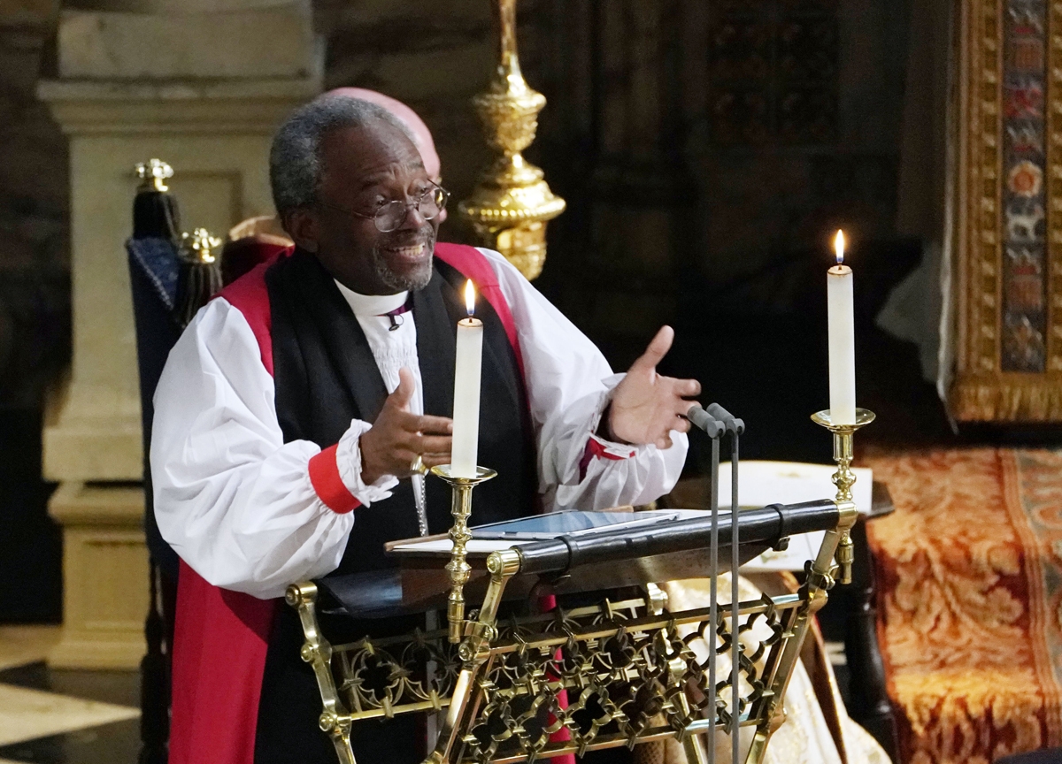 Bishop Michael Bruce Curry during his sermon.