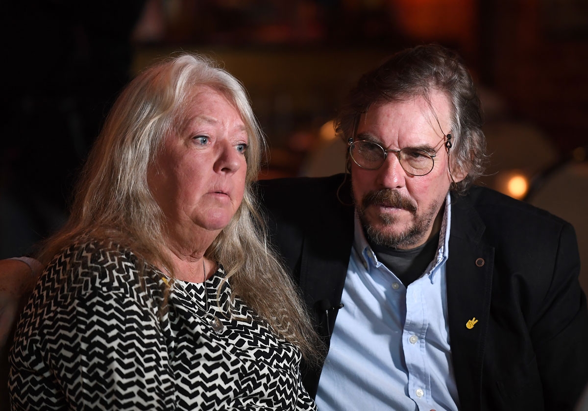 Ingrid Wall and Joachim Wall, parents of murder victim Kim Wall, are interviewed at the inaugural grant ceremony for The Kim Wall Memorial Fund at Superfine on March 23, 2018 in New York City.