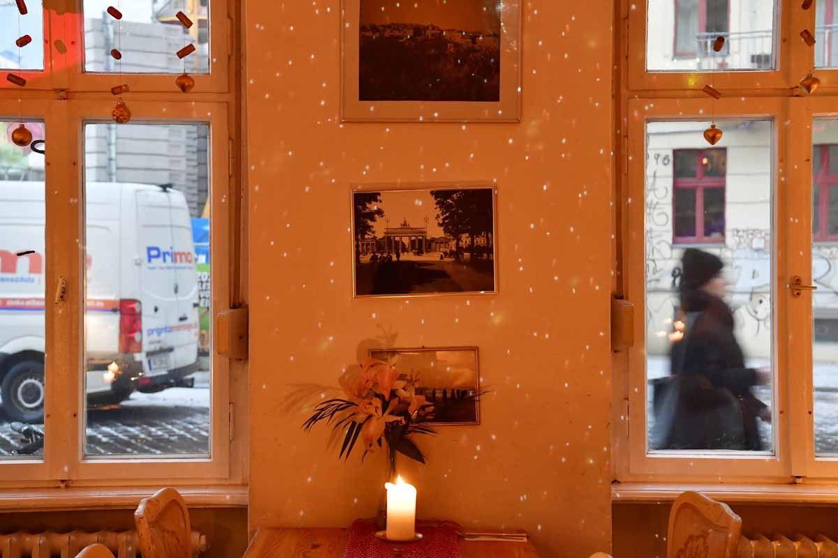 nside view taken on January 5, 2017 shows the Yafo restaurant, offering Israeli food on the Gormannstrasse in Berlin. It is run by a Berliner and a team from Tel Aviv who were drawn by an intense cultural exchange that's developed between the two cities.