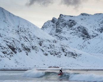 En Unstad, en las islas noruegas de Lofoten el 9 de marzo de 2016